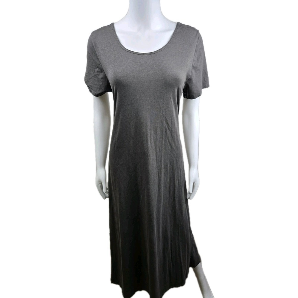Soft Surroundings Coco Dress Gray Minimalist‎ Maxi Casual Vacation Beach XLarge